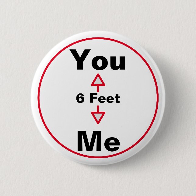 Six Feet Button (Front)