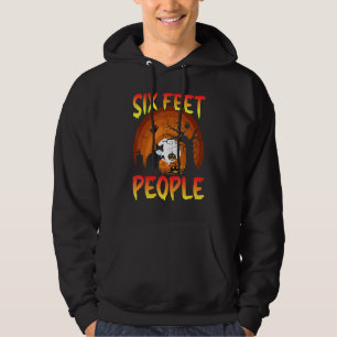 Six Feet People Black Cat Social Distancing 2021 H Hoodie