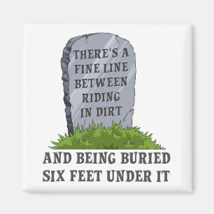 Six Feet Under Dirt Bike Motocross Fridge Magnet F