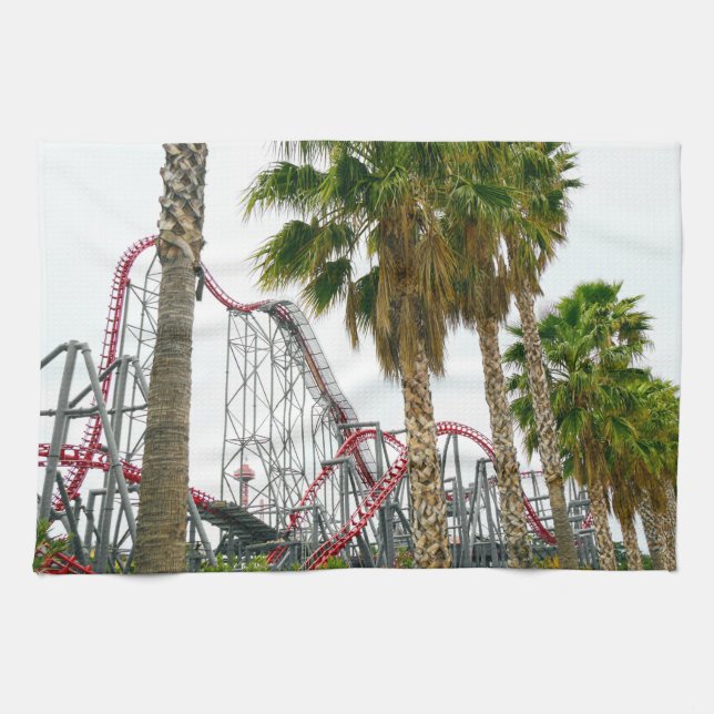 Six Flags Magic Mountain Tea Towel (Horizontal)