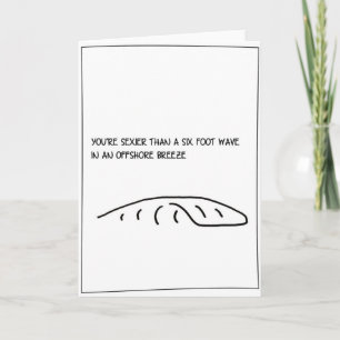 'Six Foot' - Surfing Valentine's Card