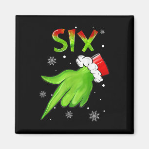 Six Funny Six Seven 6 7 Meme Santa Christmas Xmas Magnet
