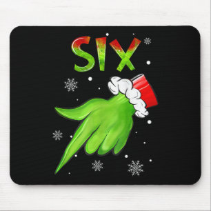 Six Funny Six Seven 6 7 Meme Santa Christmas Xmas Mouse Pad