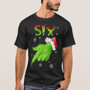 Six Funny Six Seven 6 7 Meme Santa Christmas Xmas  T-Shirt