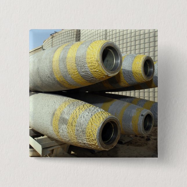 Six GBU-12 bombs sit in a rack 15 Cm Square Badge (Front)