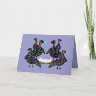 Six Geese A Laying Card