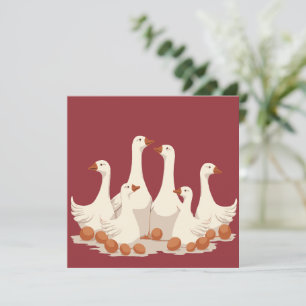 Six Geese A-Laying Cut-Out Stencil-Style 2