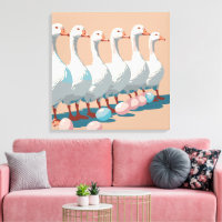Six Geese A-Laying Cut-Out Stencil-Style 3