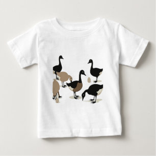 Six Geese A-Laying Mid-Century Retro Cut-Out 5 Baby T-Shirt