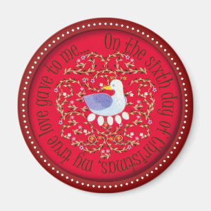 Six geese alaying magnet