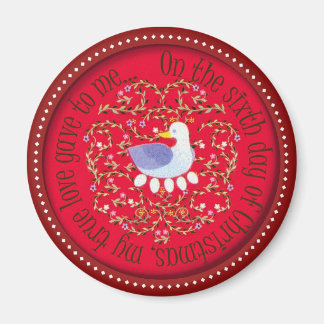 Six geese alaying magnet