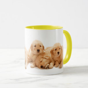 Six Golden Retriever Puppies Mug