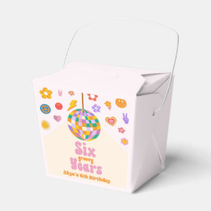 Six Groovy Years Disco Ball 6th Birthday Party Favour Box