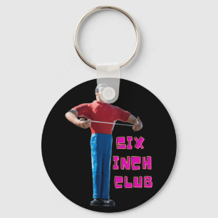 Six Inch Club Sticker Key Ring