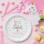 Six Is So Sweet Ice Cream Sixth 6th Birthday Party Paper Plate<br><div class="desc">These are Six Is So Sweet Ice Cream 6th Birthday Party Paper Plates!</div>