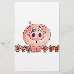 Six Little Pigs Stationery