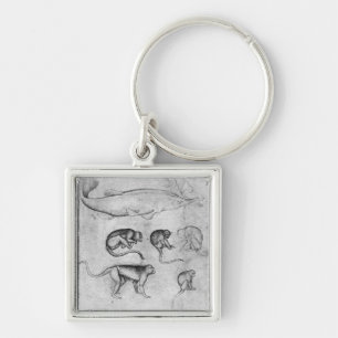 Six Monkeys and a Sturgeon Key Ring
