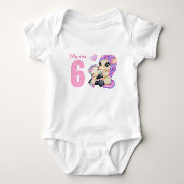 Six months  baby bodysuit (Front)