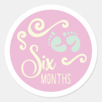 Six Months Stickers