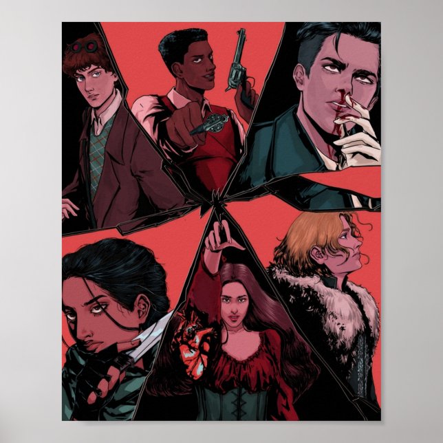 six of crows illustration no texture poster (Front)
