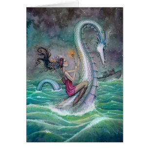 Six of Wands Tarot Fantasy Art Sea Serpent