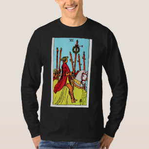 Six Of Wands Vintage Tarot Card Rider Waite Deck T-Shirt
