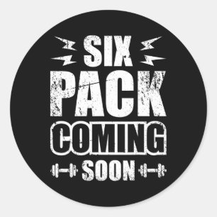 Six Pack Coming Soon 2 Classic Round Sticker