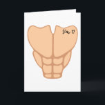 Six Pack I'm 17th Birthday Funny Men Card<br><div class="desc">funny 17th birthday shirt Gifts For Men</div>