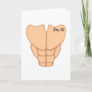 Six Pack I'm 35th Birthday Funny Men Card