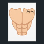 Six Pack I'm 40th Birthday Funny Men Card<br><div class="desc">funny 40th birthday shirt Gifts For Men</div>