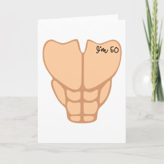 Six Pack I'm 50th Birthday Funny Men Card