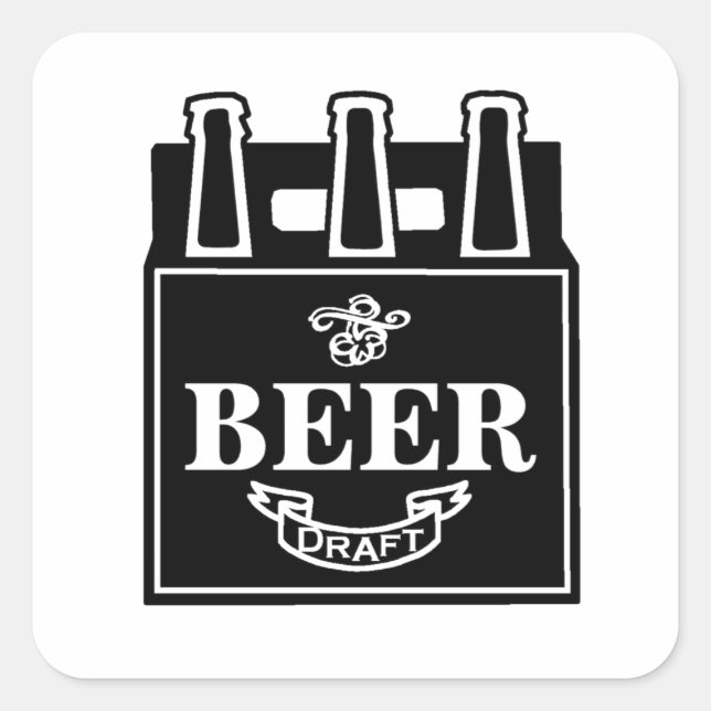 Six Pack of Beer Square Sticker (Front)