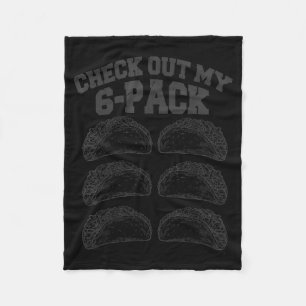 Six pack tacos funny cinco de mayo fitness gym fleece blanket