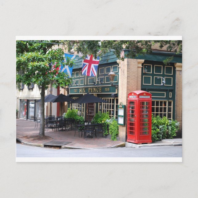 Six Pence Pub Savannah, GA Postcard (Front)