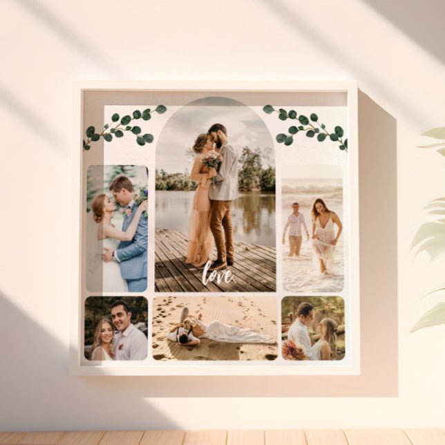 Six Photo Collage Couple Wedding Anniversary Poster (Creator Uploaded)