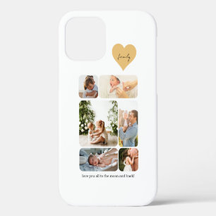 Six Photo Collage Simple Family Mum Dad Kids iPhone 12 Case
