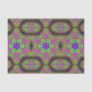 six-point stars purple green blue tissue paper