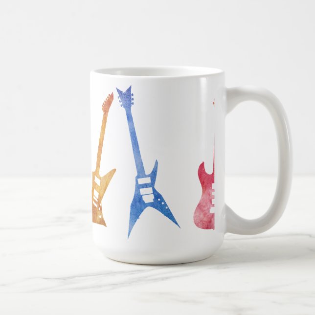 Six Positively Electric Guitars Coffee Mug (Right)