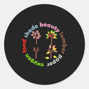 Six Reasons To Plant A Tree T Shirt Classic Round Sticker