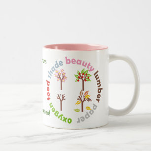 Six Reasons To Plant a Tree Two-Tone Coffee Mug