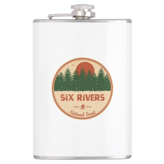 Six Rivers National Forest Hip Flask (Front)