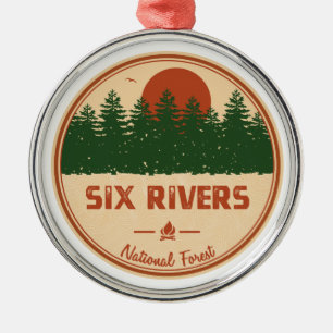 Six Rivers National Forest Metal Ornament