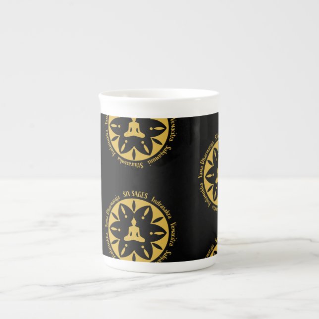 Six Sages Samara Buddhist Religion    Bone China Mug (Front)