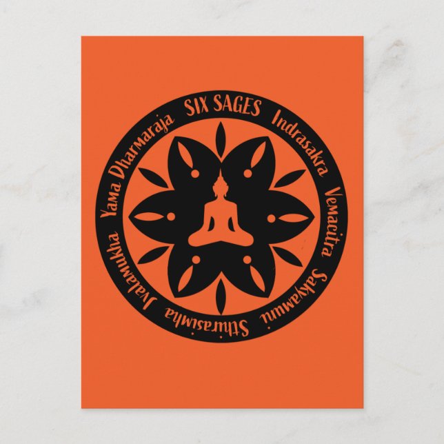 Six Sages Samara Buddhist Religion   Postcard (Front)