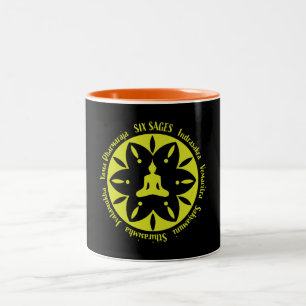 Six Sages Samara Buddhist Religion Two-Tone Coffee Mug
