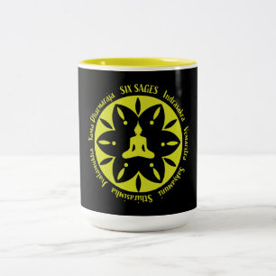 Six Sages Samara Buddhist Religion Two-Tone Coffee Mug