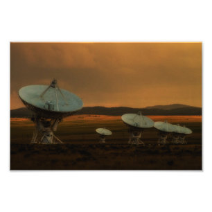 Six satellites all in a row photo print