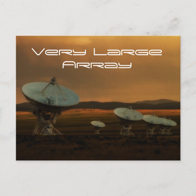 Six satellites all in a row, Very Large Array Postcard (Front)
