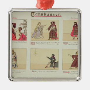 Six scenes relating to the opera 'Tannhauser' Metal Ornament