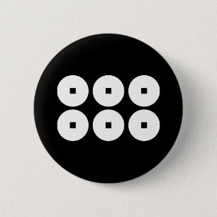Six sentence sen 6 cm round badge